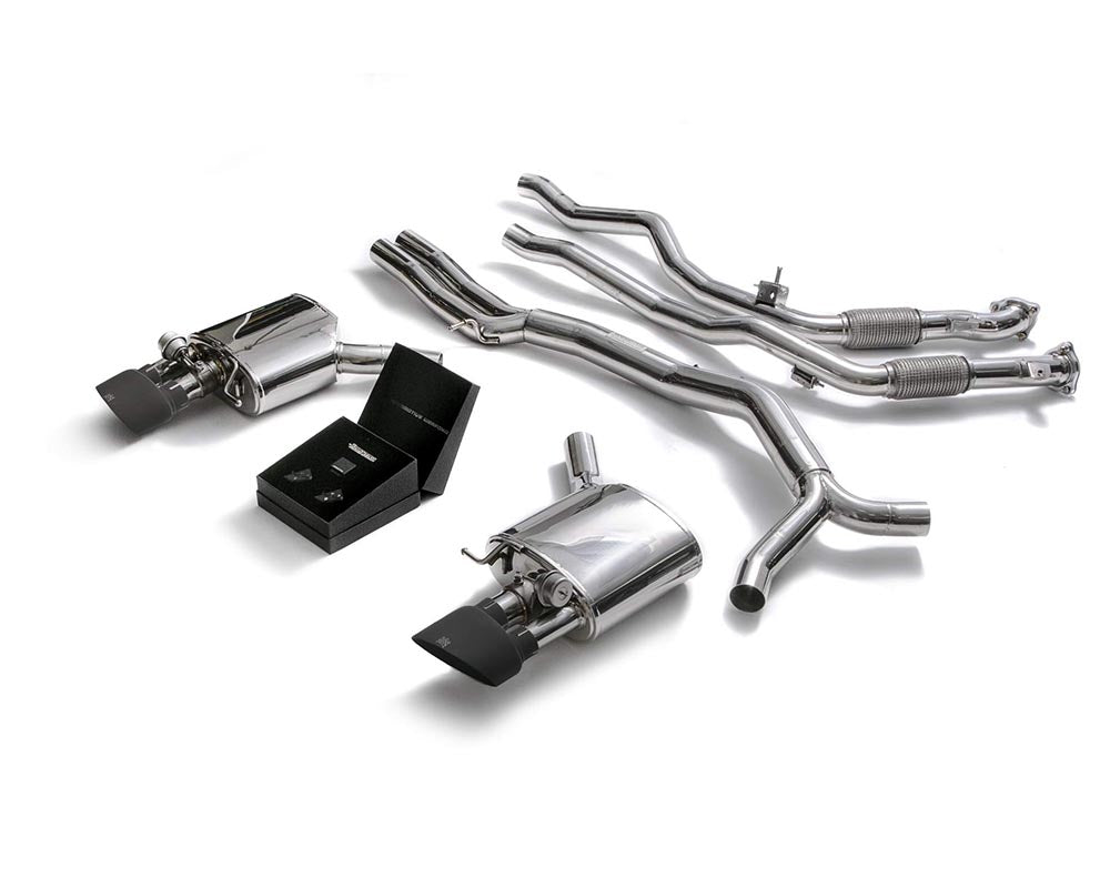 ARMYTRIX Stainless Steel Valvetronic Ceramic Coated High-Flow Catback Exhaust System w/Dual Matte Black Tips Audi RS4 | RS5 B9 4D 2.9 V6 Turbo 2017-2021