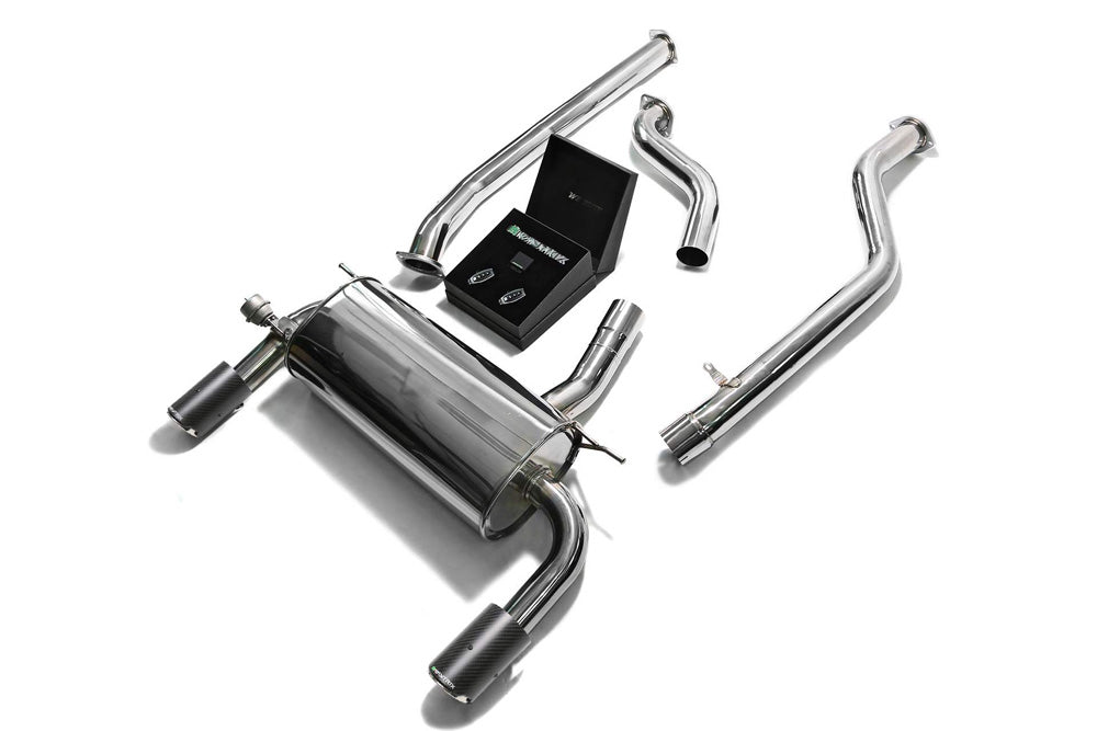 ARMYTRIX Stainless Steel Valvetronic Catback Exhaust System Dual Carbon Tips BMW F34 320GT | 330GT 2.0 Turbo F34 2016+