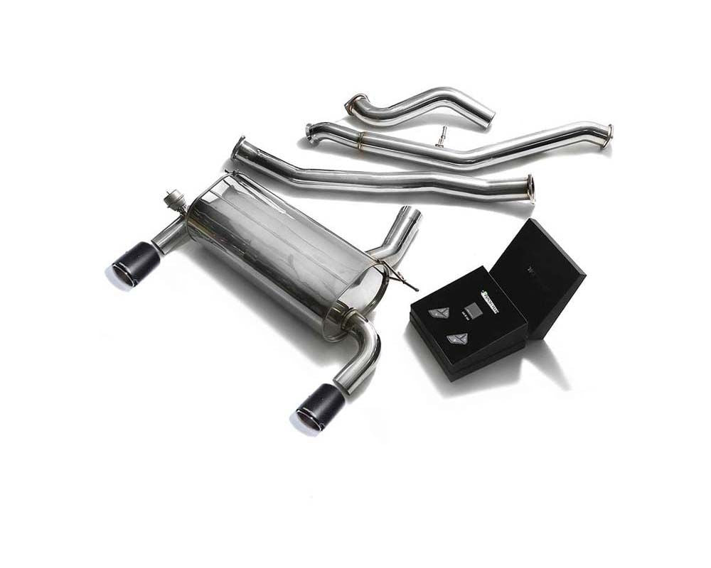 ARMYTRIX Stainless Steel Valvetronic Catback Exhaust System Dual Carbon Tips BMW 320i | 328i | 420i | 428i F3X 2011-2014