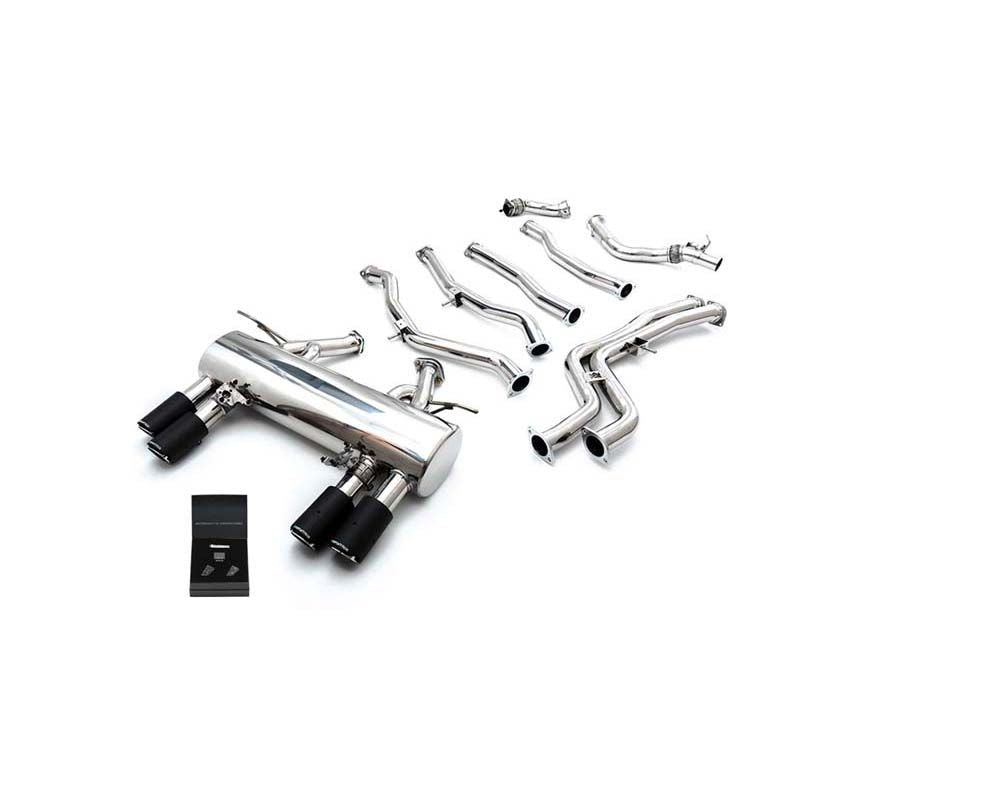 ARMYTRIX Stainless Steel Valvetronic Catback Exhaust System Quad Carbon Tips BMW M3 F80 | M4 F82/F83 2014+
