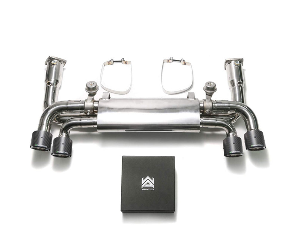 ARMYTRIX Stainless Steel Sport High-Flow Valvetronic Exhaust System Quad Carbon Tips Porsche 991.2 Carrera 2017-2019