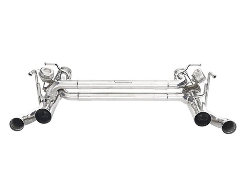 Tubi Style Straight Pipe Quad Tip Exhaust System w/Valves Ferrari 488 GTB | Spider 16-20