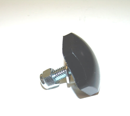 1/2" Tall Bump Stop Polyurethane With 3/8" Stud Nut And Washer.