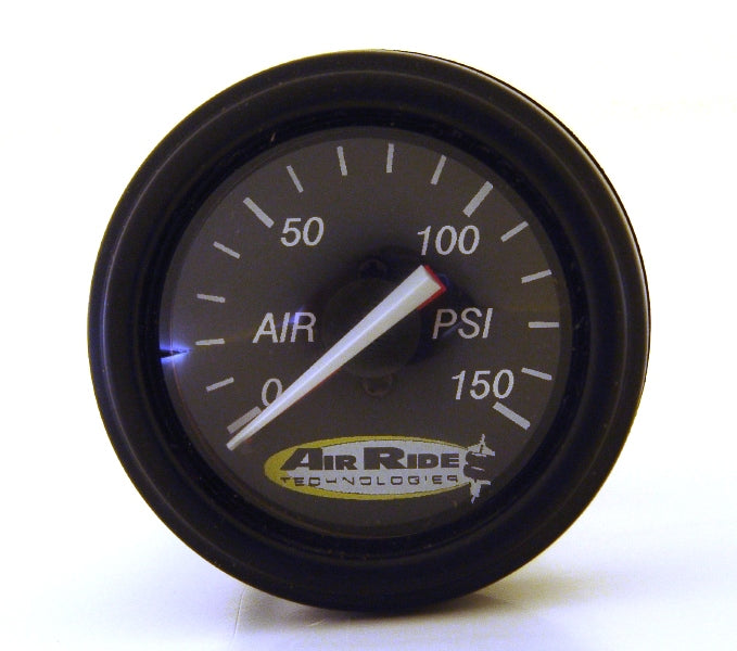 Air Pressure Gauge Dual Needle Black Face - 150psi.